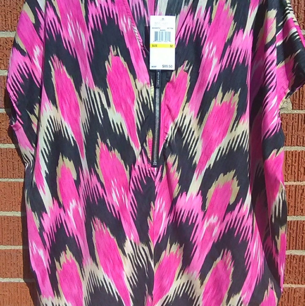 Michael kors hot pink sleeveless shirt.